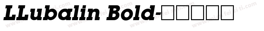 LLubalin Bold字体转换